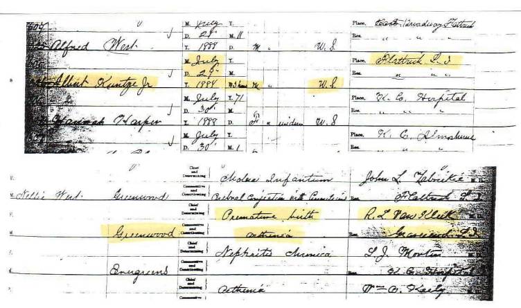 Albert Kuntze Jr's Death Record