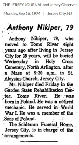 Anthony Nikiperowicz Obituary