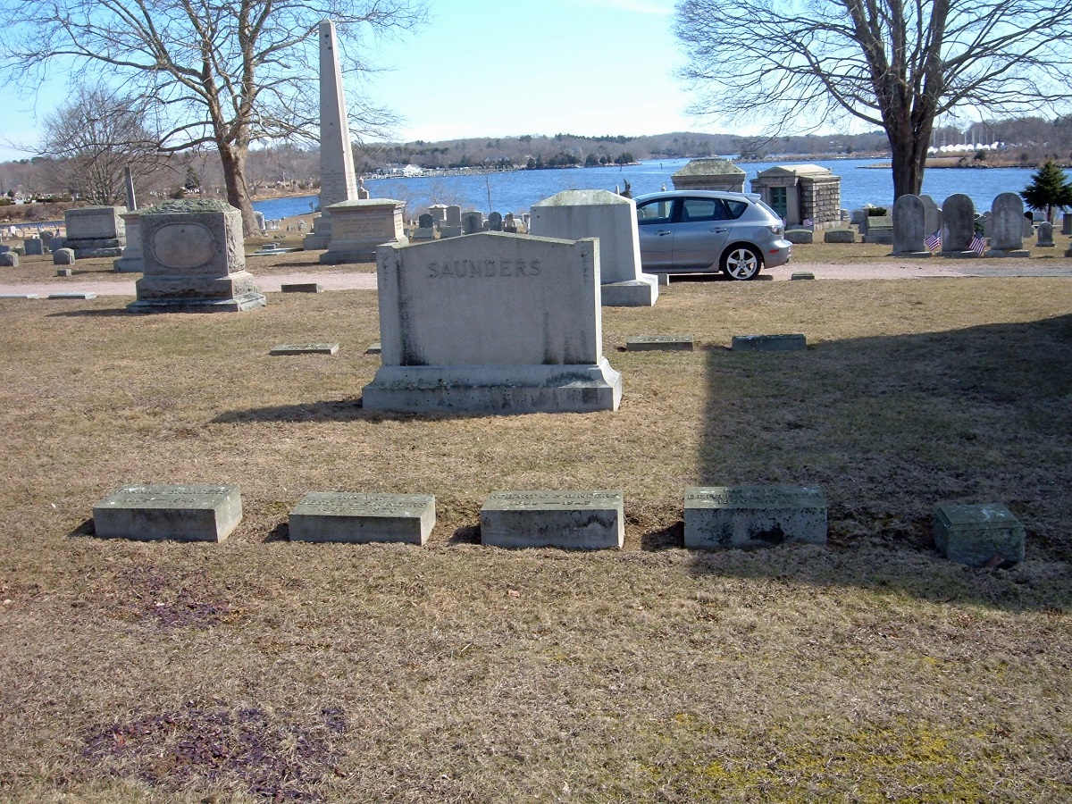 The River Bend Cemetery Graves of Hobart and Bertha (Leier) Saunders