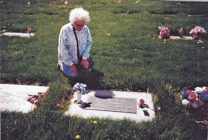 Audrey at Bill;s grave