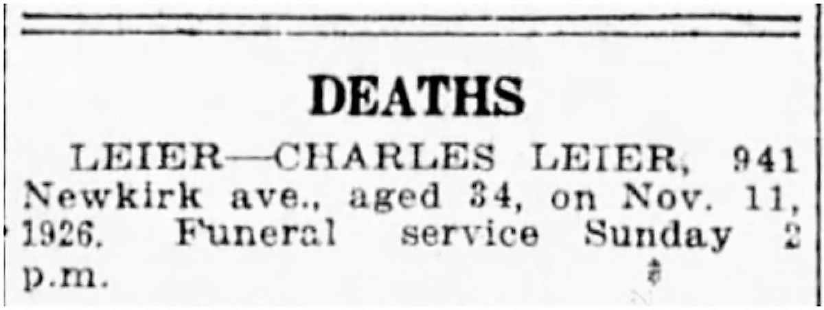 Charles Leier's Obituary