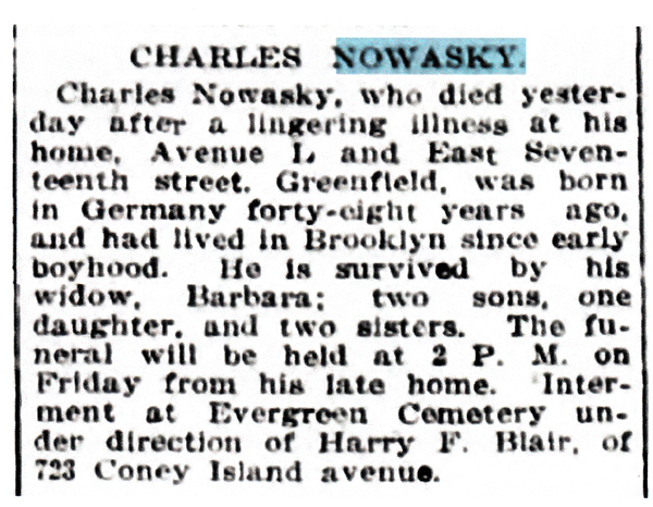 Charles Nowaky Jr.'s Obituary