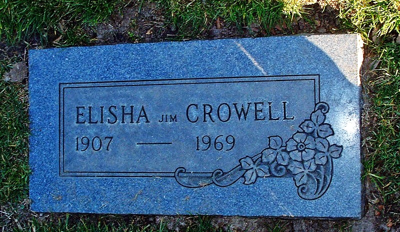 The Cherokee Memorial Park Grave of Elisha Snow Crowell