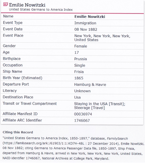 Amelia Nowasky Immigration Index