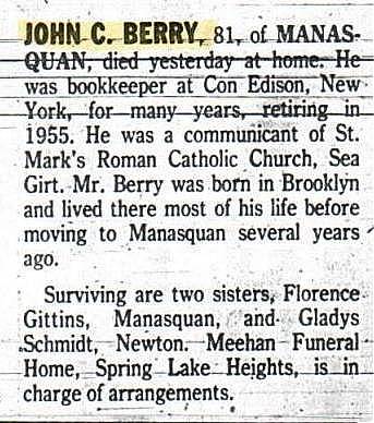 John C. Berry's Obituary