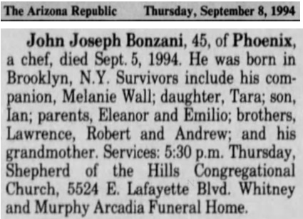 John Joseph Bonzani Obituary