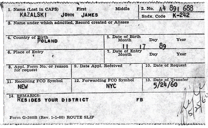 John Kazalski's Address Report Card