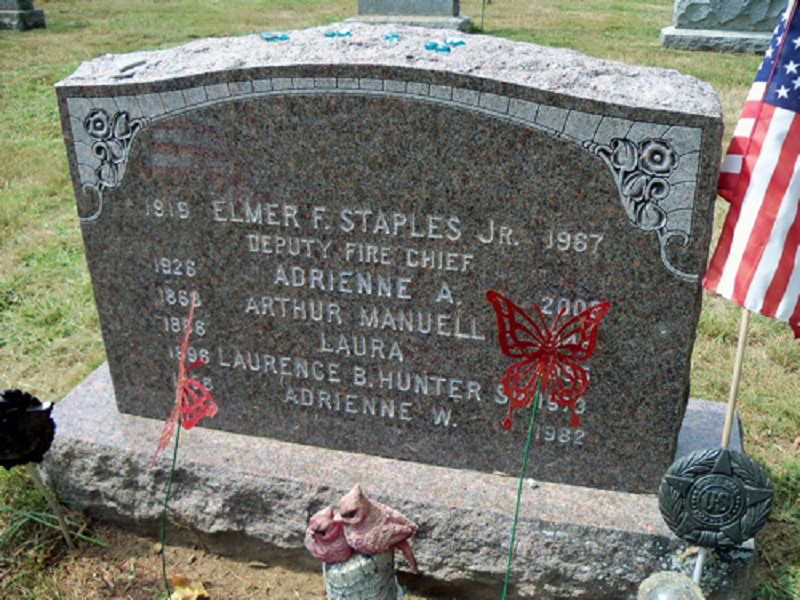 Headstone of Laurence and Adrienne Hunter