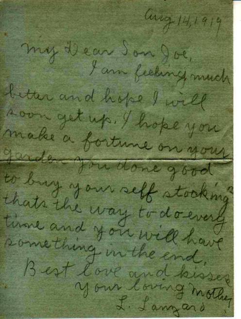 Fourth page of Louisa's fourth letter