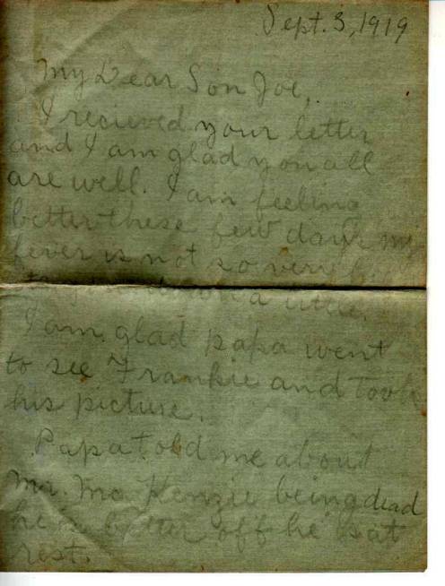 First page of Louisa's fifth letter