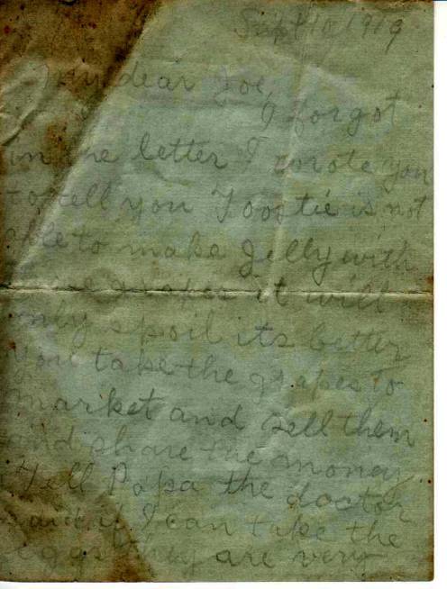 First page of Louisa's sixth letter