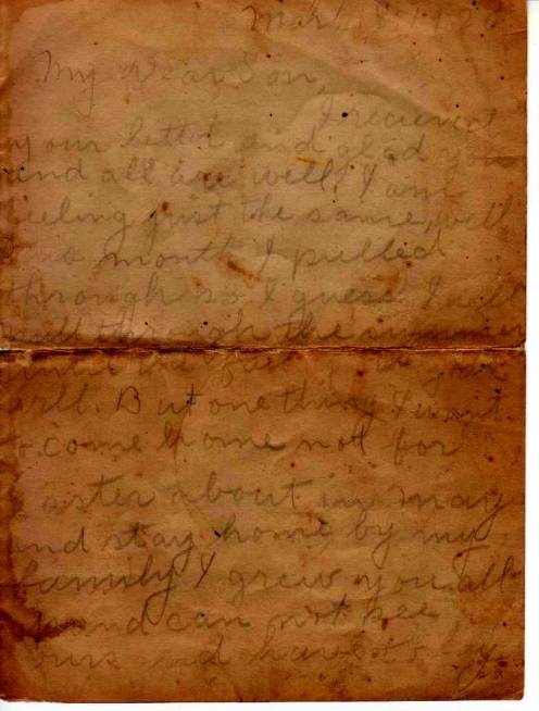 First page of Louisa's ninth letter