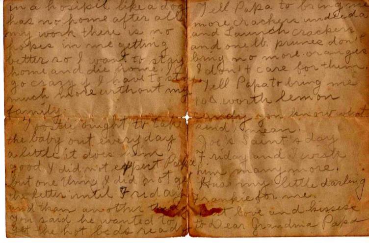 Second and third pages of Louisa's ninth letter