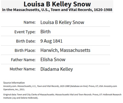 Louise B. Snow Crowell Death