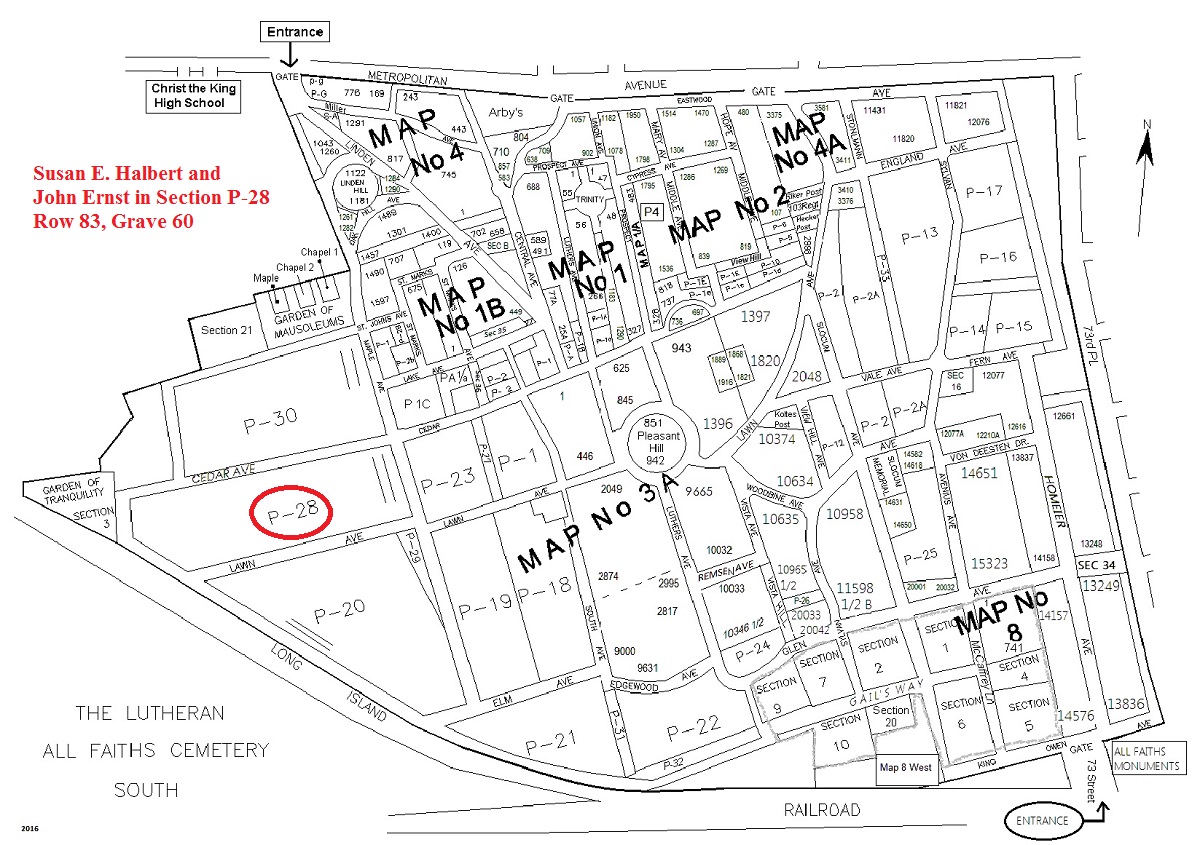 Lutheran All Faiths Cemetery Map