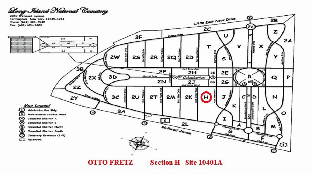 Otto Fretz Grave Location