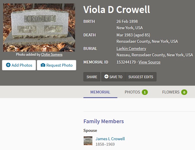 Viola D. Crowell Cemetery