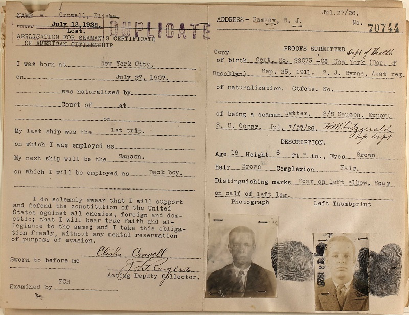 Elisha Snow Crowell Military Record