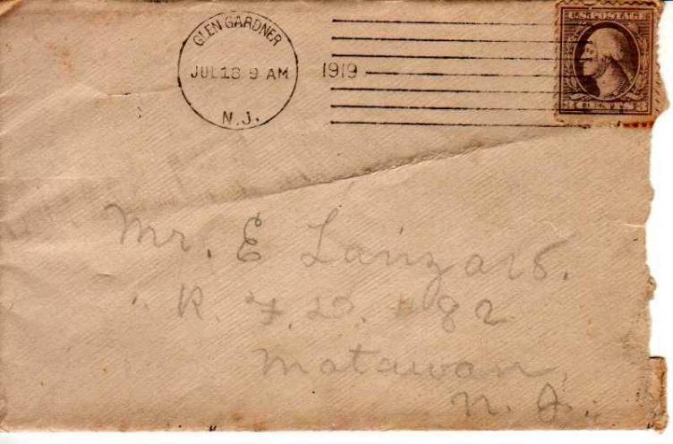 Envelope containing Louisa's second letter