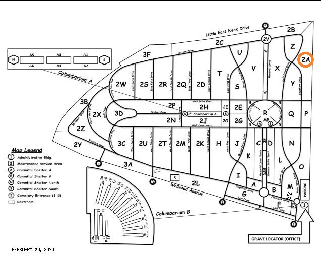 Map of Long Island National Cemetery